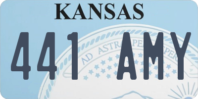 KS license plate 441AMY