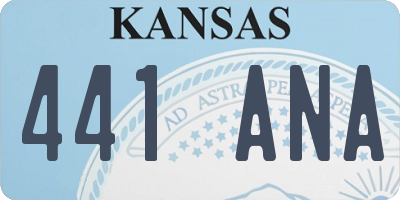 KS license plate 441ANA