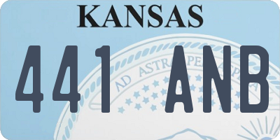 KS license plate 441ANB