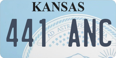 KS license plate 441ANC
