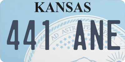 KS license plate 441ANE