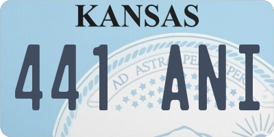 KS license plate 441ANI