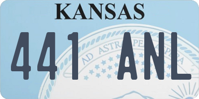 KS license plate 441ANL