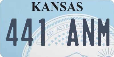 KS license plate 441ANM