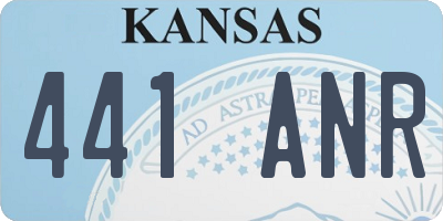 KS license plate 441ANR