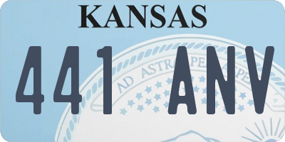 KS license plate 441ANV