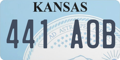 KS license plate 441AOB