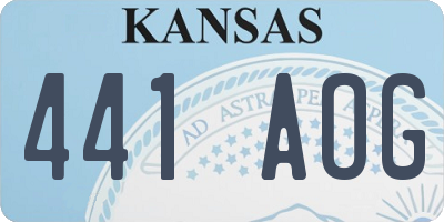 KS license plate 441AOG
