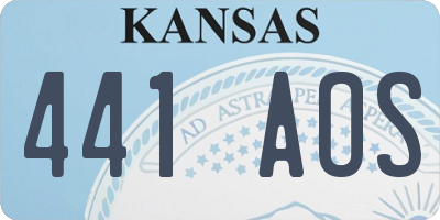 KS license plate 441AOS