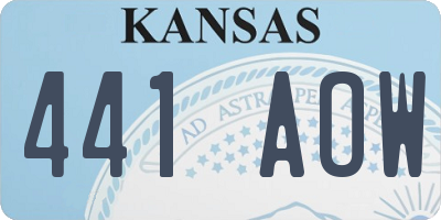KS license plate 441AOW