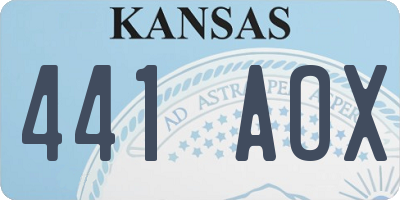 KS license plate 441AOX