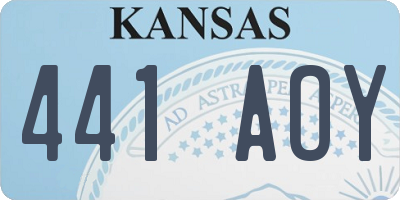 KS license plate 441AOY