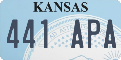 KS license plate 441APA