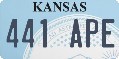 KS license plate 441APE