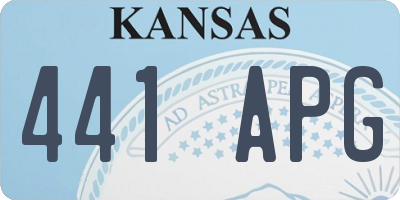 KS license plate 441APG