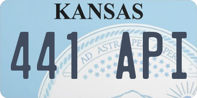 KS license plate 441API