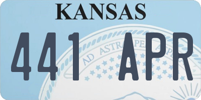 KS license plate 441APR