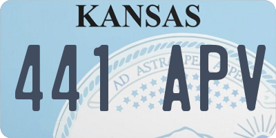 KS license plate 441APV