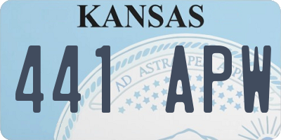 KS license plate 441APW