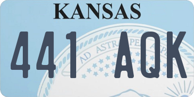 KS license plate 441AQK