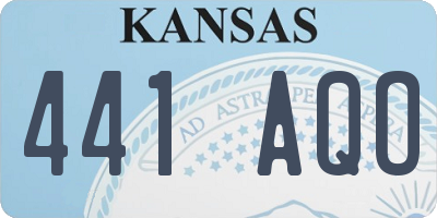 KS license plate 441AQO