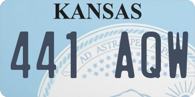 KS license plate 441AQW