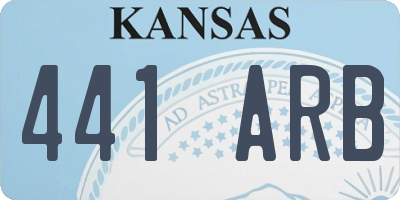 KS license plate 441ARB