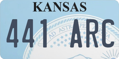 KS license plate 441ARC