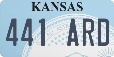 KS license plate 441ARD