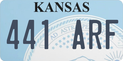 KS license plate 441ARF