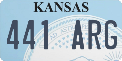 KS license plate 441ARG