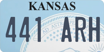 KS license plate 441ARH