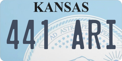 KS license plate 441ARI