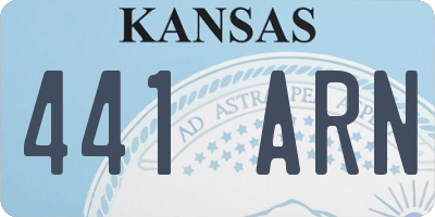 KS license plate 441ARN
