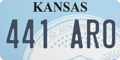 KS license plate 441ARO