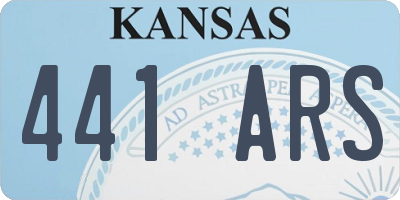 KS license plate 441ARS