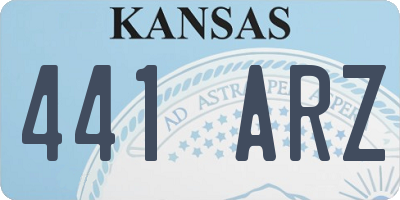 KS license plate 441ARZ