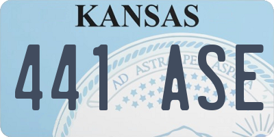 KS license plate 441ASE