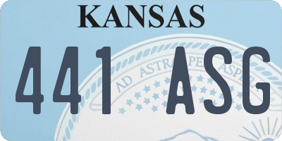 KS license plate 441ASG