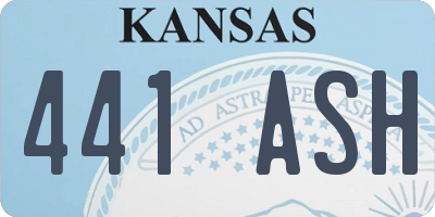 KS license plate 441ASH