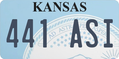 KS license plate 441ASI