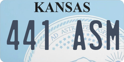 KS license plate 441ASM