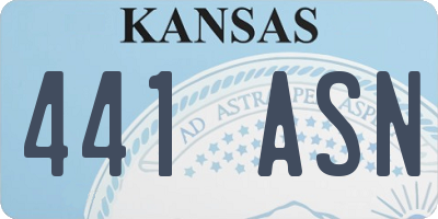 KS license plate 441ASN