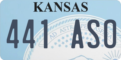 KS license plate 441ASO