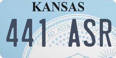 KS license plate 441ASR