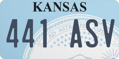 KS license plate 441ASV
