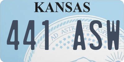 KS license plate 441ASW
