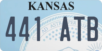 KS license plate 441ATB