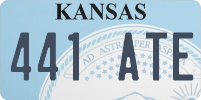 KS license plate 441ATE