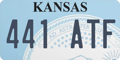 KS license plate 441ATF